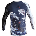 ZHAN Koi Wave Long Sleeve BJJ Rash Guard