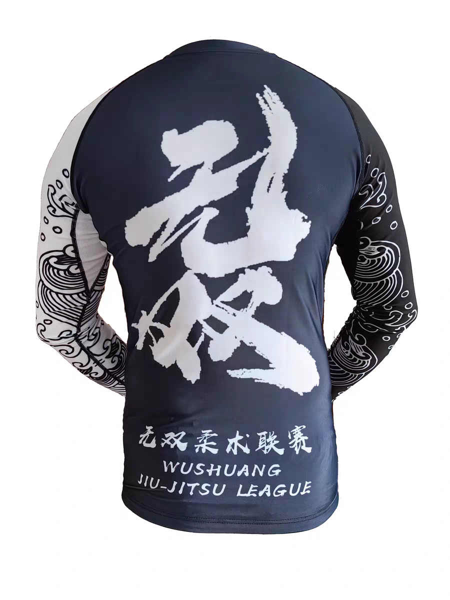 ZHAN Koi Wave Long Sleeve BJJ Rash Guard
