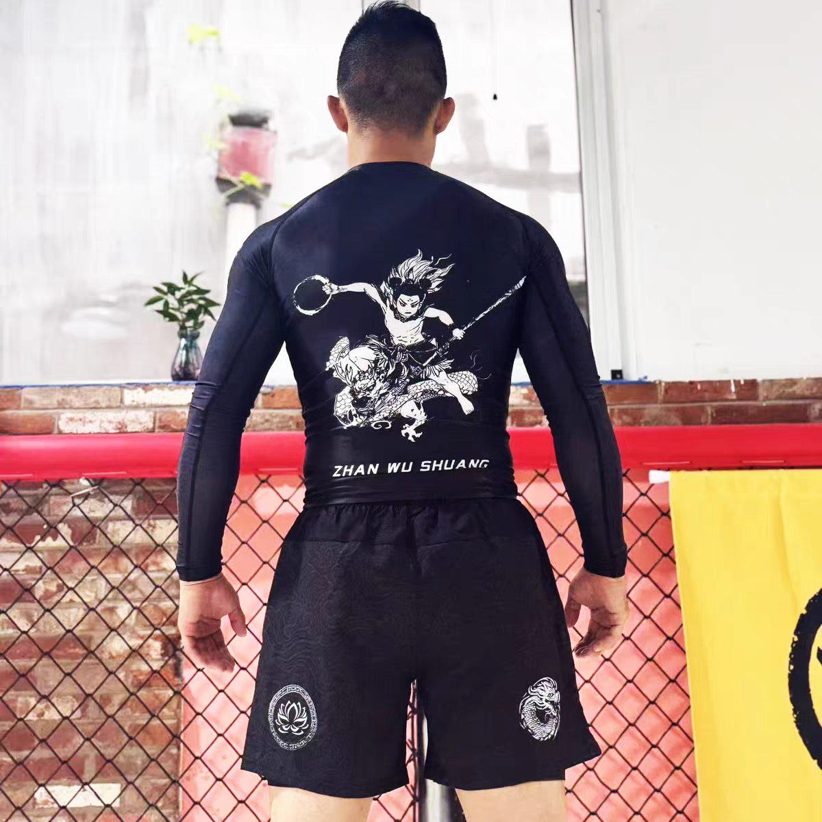 ZHAN Nezha Long Sleeve BJJ Rash Guard & No-Gi Shorts Set