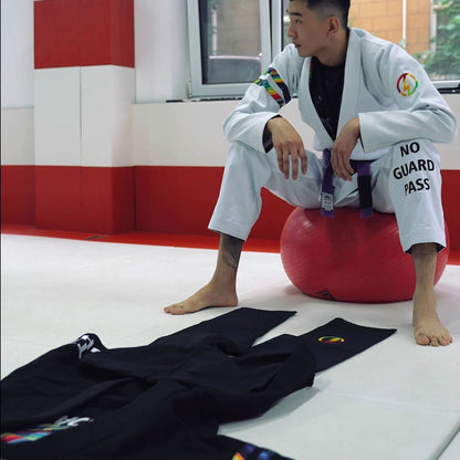 BLITZ DEFENSE Series Rainbow BJJ Set: Durable & Stylish Gi